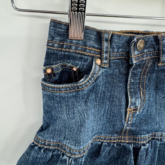 The Children's Place Dark Wash‎ Denim Skort Butterfly Pattern Jewels Size 4 - Picture 7 of 15